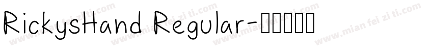 RickysHand Regular字体转换